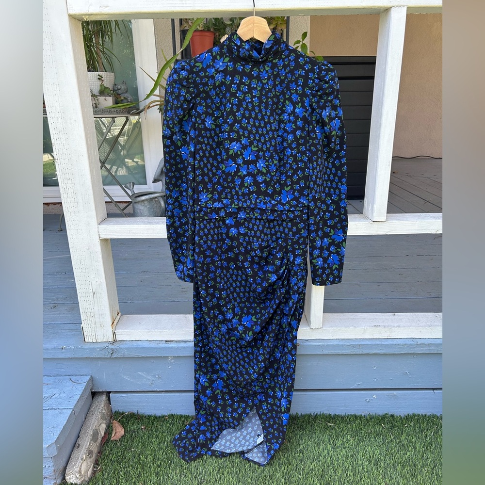 Saylor Aphrodite long sleeve puff shoulder dress size XS